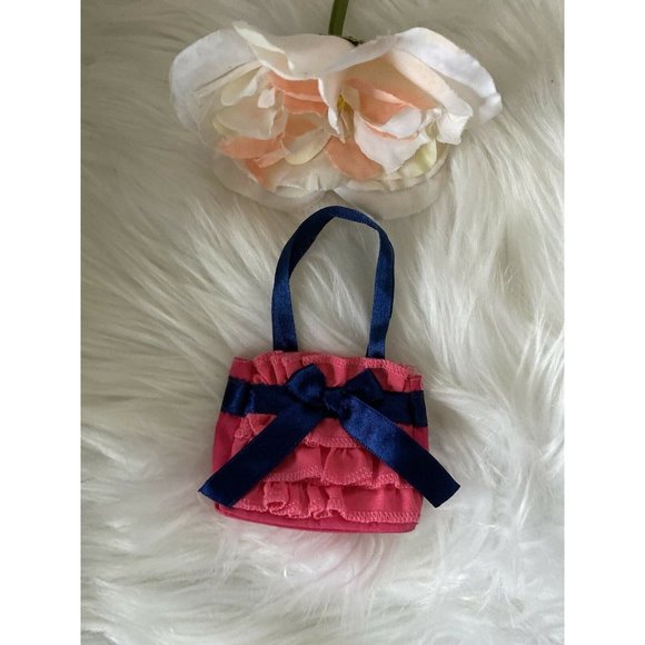 American Girl Battat OG Doll Retired Accessory Pink Navy Purse for Dolls 16" 18" - Picture 3 of 12